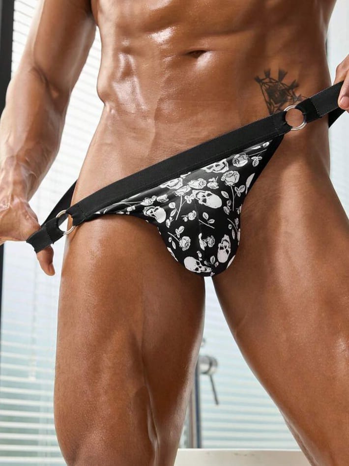 Men's Skull & Rose Ring Briefs